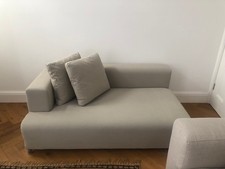 Ligne Roset 'Opium' Sofa - Stone Alcantara - One Armed (Right) 