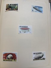 Stamps Nicaragua 1977 Zeppelin 75 Anniversary First Flight