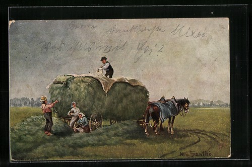 Postcard farmers with a - postcard,