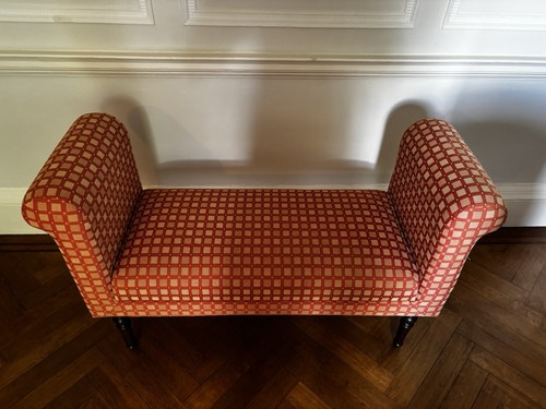 Scrolled arm bench - , beautiful
