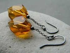 Art Deco Large Faceted Amber