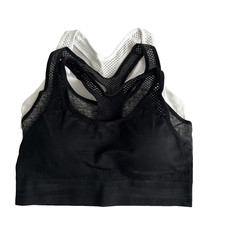 Women's Sports Bra Padded Racerback Yoga Bras Gym Activewear Multicolour 3 Pack