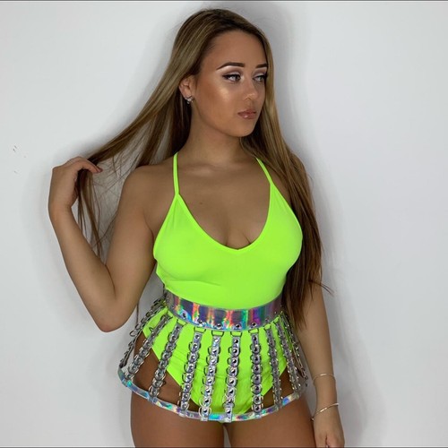 Holographic chain skirt - chain,