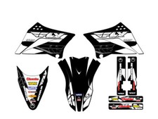 2010-2025 KLX 110 13 FLY Black Senge Graphics Kit Compatible with Kawasaki