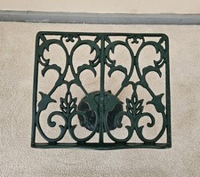 Vintage Green Enamel Coated Cast Iron Recipe Book Stand or Holder