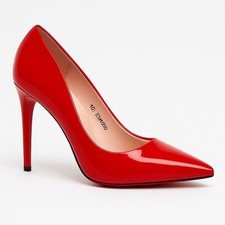 Women’s Patent Leather High Heel Court Shoes – Pointed Toe SStiletto Pumps