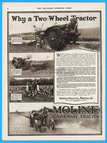 1918 moline plow two - moline, wheel