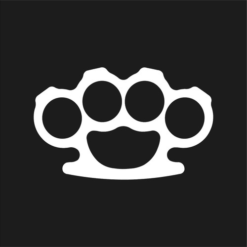 Brass knuckles outline vinyl - brass,
