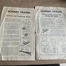 Two Hornby Clockwork Trains Gauge “ O ” Layout Leaflets