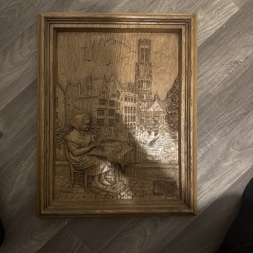 Vintage hand carved panel - vintage,