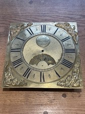 Antique Georgian 1730 Brass LongCase Clock Face Dial Richard Marshall Wolsingham