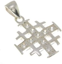 Jerusalem Cross Silver Pendant