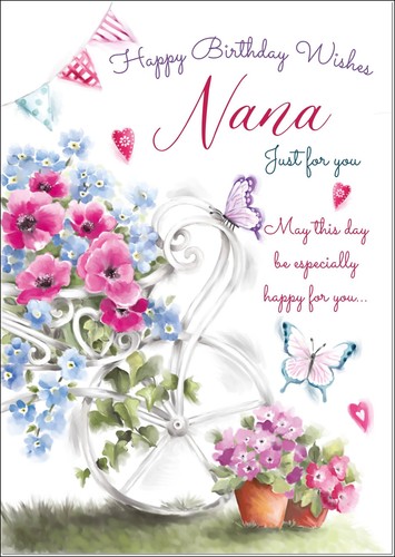 Doodlecards nana birthday card - birthday,