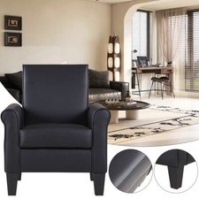 Faux Leather Accent Chair
