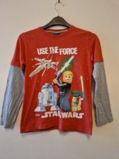 NEXT LEGO Star Wars Long Sleeve Top Age 8 “Use The Force” Boys T-Shirt
