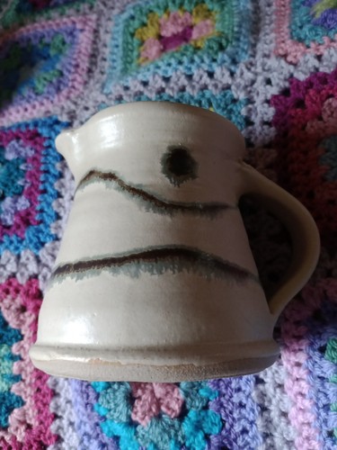 Pottery stoneware jug cream - stoneware,