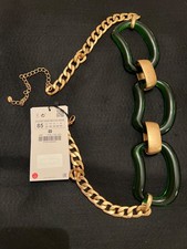 Zara Womens Green and Gold