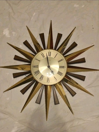 Metamec sunburst wall clock - metamec,