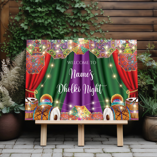 Personalised dholki sign - dholki,