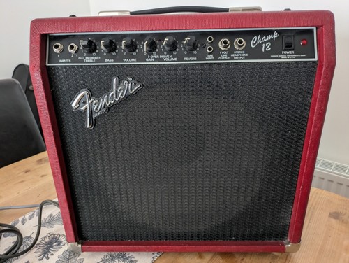 Fender champ red tolex - 12,