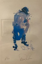 Signed Modernist Blue Figure