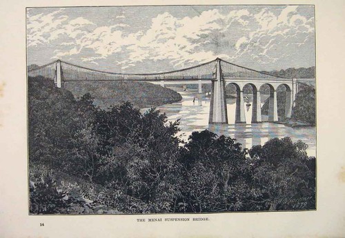 Original old antique print - old,