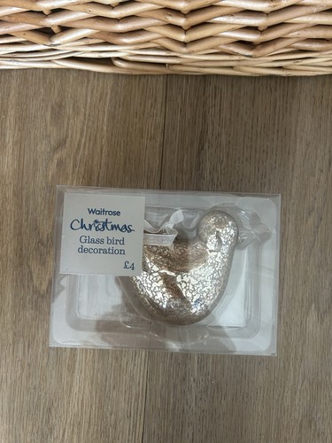 Waitrose christmas glass - christmas, bird