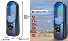 Portable USB Air Conditioner Small with Light & Water Cooling Feature - Blue