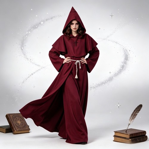 Medieval hooded monk friar - hooded,