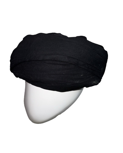 Vintage turban black cotton - vintage,
