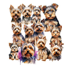 Yorkshire Terrier Stickers x 24. Yorkie Stickers, Yorkshire Terrier Dog Breed