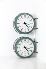 Double Sided Illuminated Industrial Gents of Leicester Factory Railway Clock