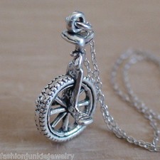 Unicycle necklace 925 - unicycle,
