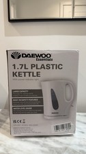 Daewoo 1.7L Electric Kettle Fast Boil Lightweight Cordless Ergonomic 2200W White