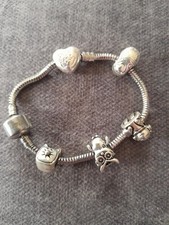 Girls Silver Tone Charm