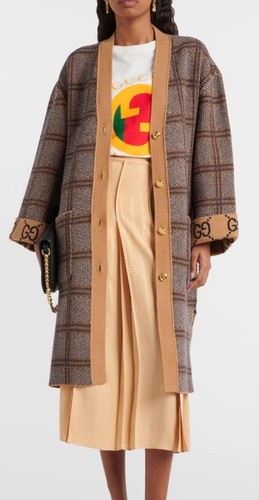 Gucci reversible wool checked - wool,