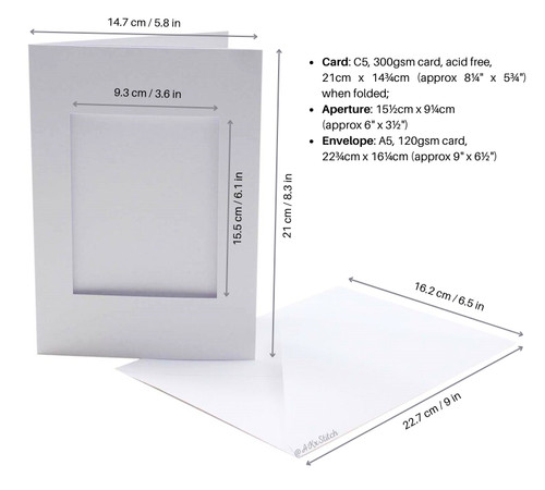 300gsm card blanks - c5, a5