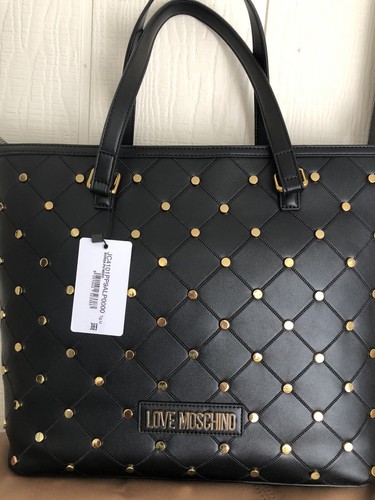 Love moschino black tote - moschino,