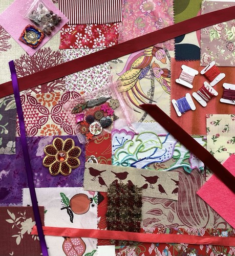 Red pink and purple - and, themed