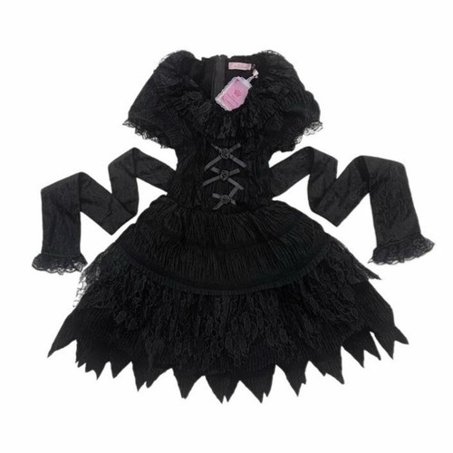 Black lace fit flare - lace, &