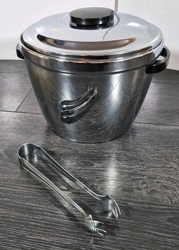 Vtg deco thermos chrome - deco,