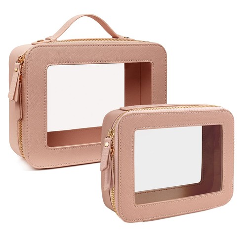 Clear makeup bag set - clear,