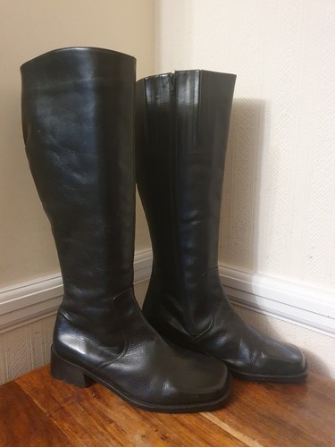 Vabenni black leather - black, wide