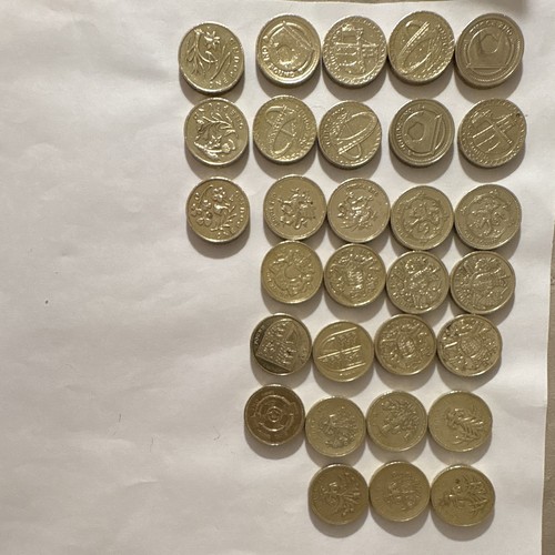 Job lot old round pound - ,