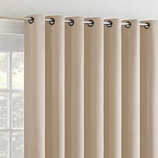 Blackout Door Curtain Thermal Ready Made Eyelet Ring Top Energy Saving Panel