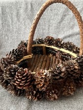 Rustic pinecone heart shaped