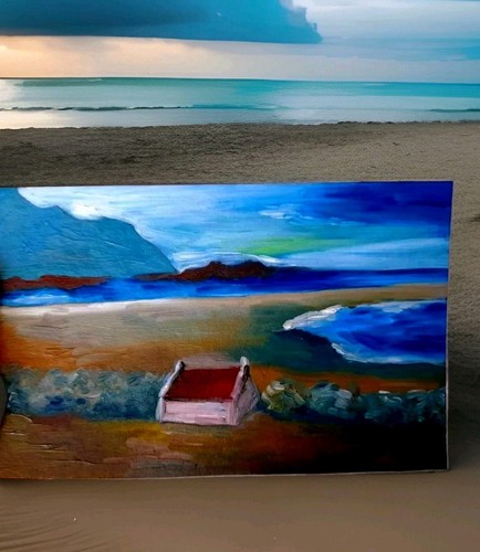 Ireland oil painting 5in - oil, 5in×8in