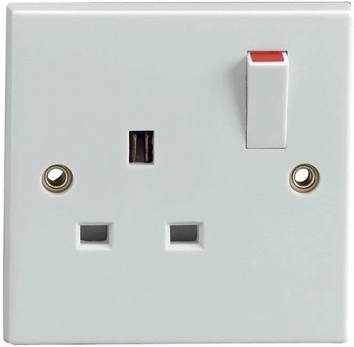Single socket plug white - plug,