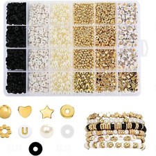 2580pcs/set Friendship Clay Beads Kit Necklace Bracelet Making Pearl Jewelry UK