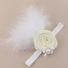 Hairband Flower Rose Feathers